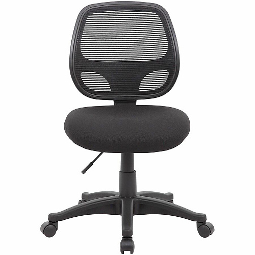 Boss Commercial Mesh-Back Task Chair High Density Foam (HDF) Seat Material - Mesh Back Material - 5-star Base - Black - Mesh, Fabric - 1 Each (605)