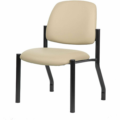 Boss Mid-back Guest Chair Mid Back - Beige - Vinyl - 1 Each (9595AMBG)