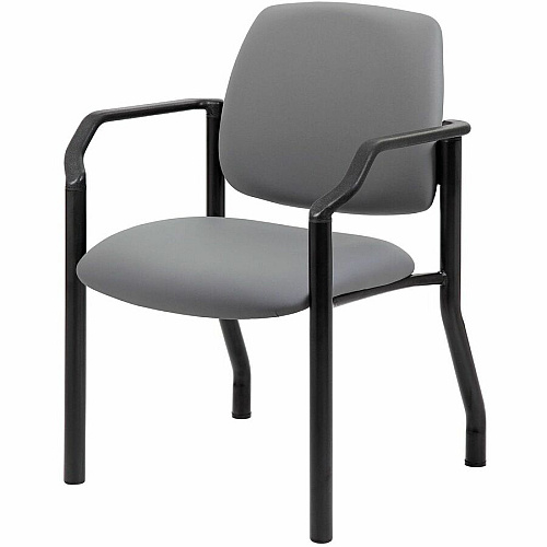 Boss Mid-back Guest Chair Mid Back - Gray - Vinyl - 1 Each (9591AMGY)