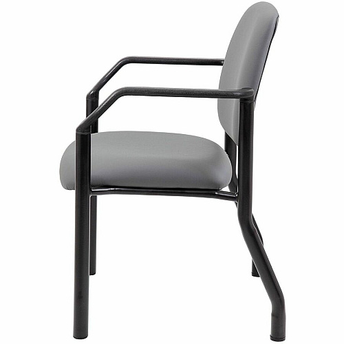 Boss Mid-back Guest Chair Mid Back - Gray - Vinyl - 1 Each (9591AMGY)