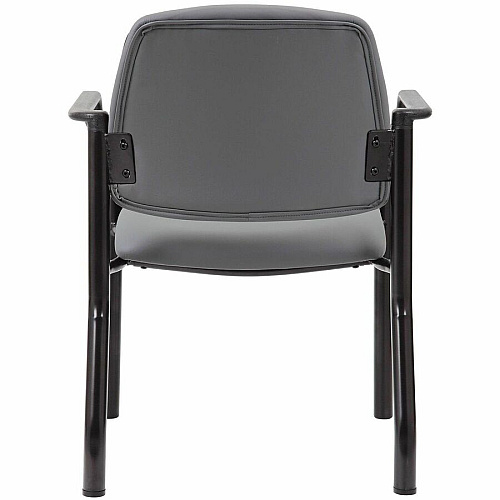 Boss Mid-back Guest Chair Mid Back - Gray - Vinyl - 1 Each (9591AMGY)