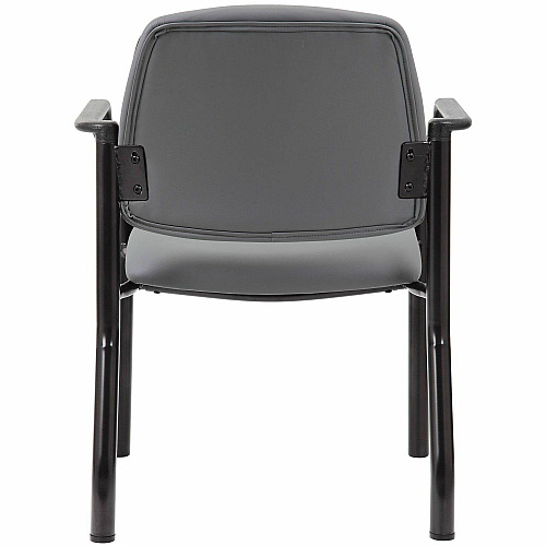 Boss Mid-back Guest Chair Mid Back - Gray - Vinyl - 1 Each (9591AMGY)