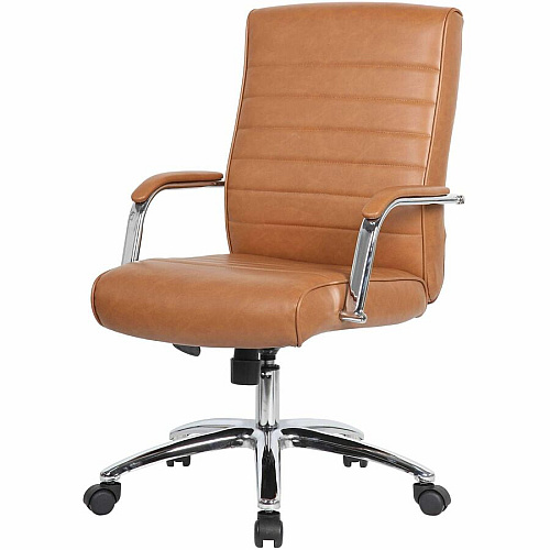 Boss Ribbed Executive Conference Chair Caramel - 1 Each (696CRBCML)
