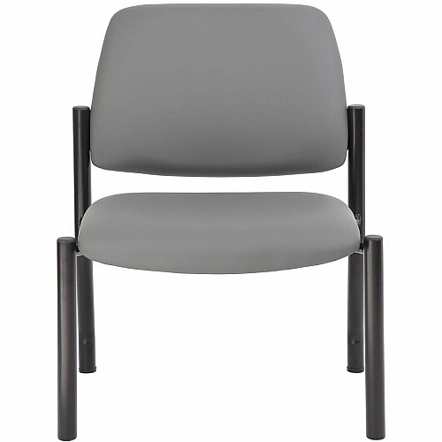 Boss Mid-back Guest Chair Mid Back - Gray - Vinyl - 1 Each (9595AMGY400)