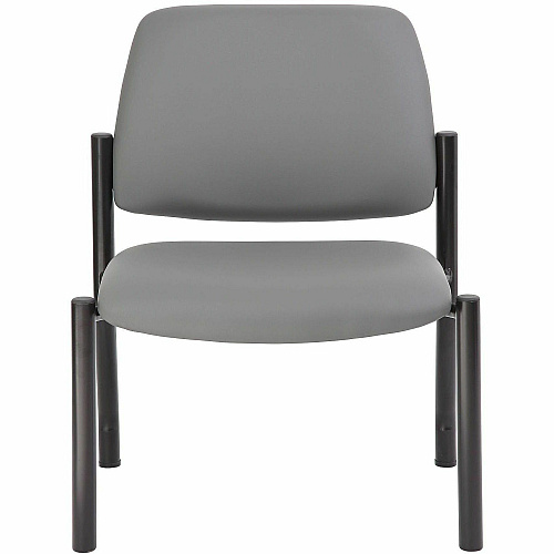 Boss Mid-back Guest Chair Mid Back - Gray - Vinyl - 1 Each (9595AMGY400)