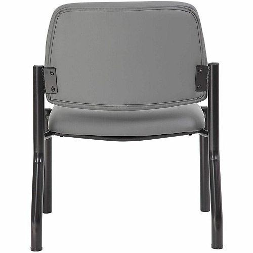 Boss Mid-back Guest Chair Mid Back - Gray - Vinyl - 1 Each (9595AMGY400)