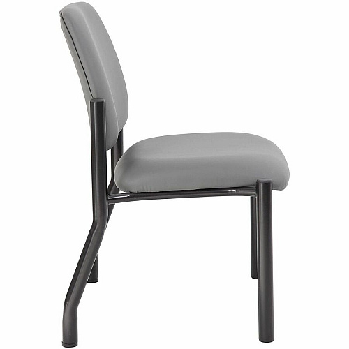 Boss Mid-back Guest Chair Mid Back - Gray - Vinyl - 1 Each (9595AMGY400)