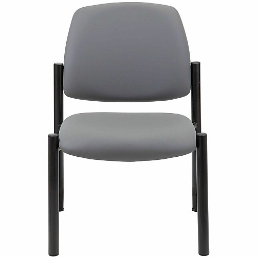 Boss Mid-back Guest Chair Mid Back - Gray - Vinyl - 1 Each (9595AMGY)