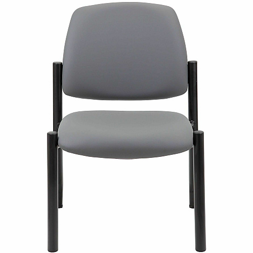 Boss Mid-back Guest Chair Mid Back - Gray - Vinyl - 1 Each (9595AMGY)