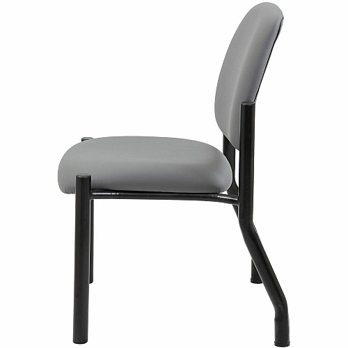 Boss Mid-back Guest Chair Mid Back - Gray - Vinyl - 1 Each (9595AMGY)