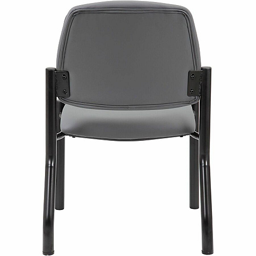Boss Mid-back Guest Chair Mid Back - Gray - Vinyl - 1 Each (9595AMGY)