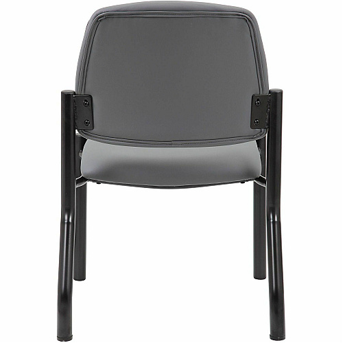 Boss Mid-back Guest Chair Mid Back - Gray - Vinyl - 1 Each (9595AMGY)