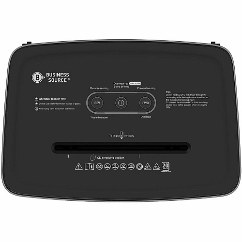 Business Source 6.6-Gallon Bin Cross-Cut Shredder (70132)
