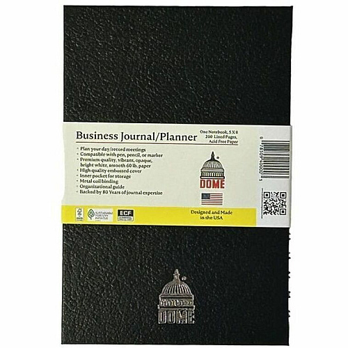 Dome Business Journal - 5 x 8 Inch Hardcover Professional Planner Notebook (40000)