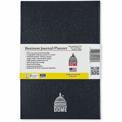 Dome Business Journal - 5 x 8 Inch Hardcover Professional Planner Notebook (40000)