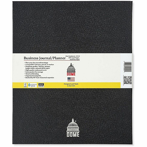 Dome Business Journal - 8 x 10 Inch Hardcover Professional Planner Notebook (40004)