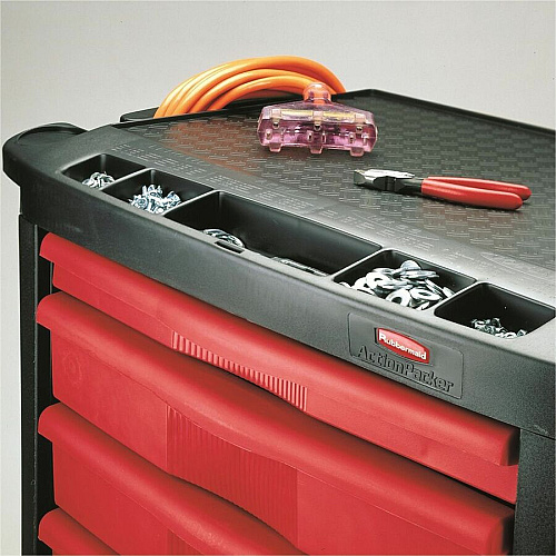 Rubbermaid Commercial 5-Drawer Mobile Work Center (FG773488BLA)