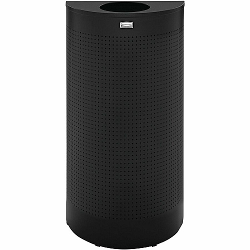 Rubbermaid Commercial Half Round Metallic Waste Receptacle (SH12EPLTBK)