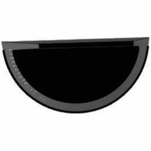 Rubbermaid Commercial Half Round Metallic Waste Receptacle (SH12EPLTBK)