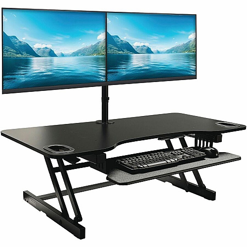 Rocelco R ADRB-45-DM2 Standing Desk Converter Bundle