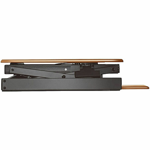Rocelco R DADBR-40 Height-Adjustable Sit-to-Standing Desk Riser 40 lb Load Capacity - 20" Height x 40" Width x 23.60" Depth - Desktop - Teak - For Monitor, Notebook, Keyboard - Adjustable Height, Keyboard Tray, Scratch Resistant - 1 Each (RDADRT40)