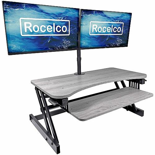 Rocelco R DADRG-DM2 Standing Desk Converter Bundle