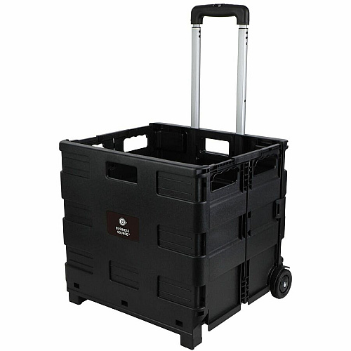 Business Source Stow-and-Go Mobile Storage Crate (14111)
