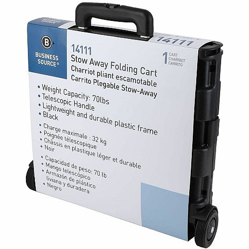 Business Source Stow-and-Go Mobile Storage Crate (14111CT)