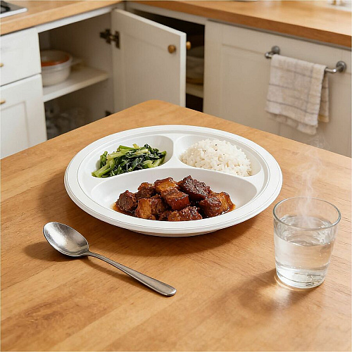 Genuine Joe 3-Compartment Plastic Plates (10423)
