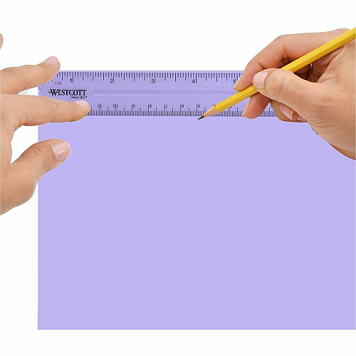 Westcott Shatterproof Plastic Ruler (45016BX)