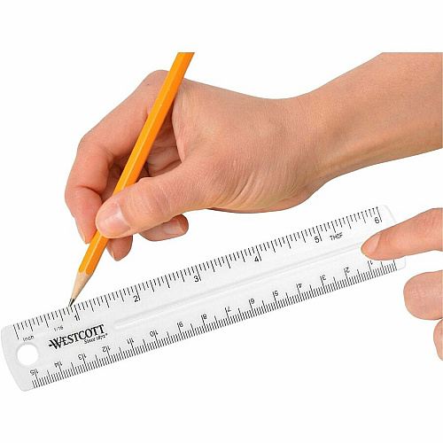 Westcott Shatterproof Plastic Ruler (45016BX)