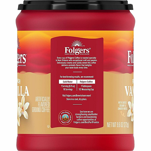 Folgers&reg; Ground French Vanilla Medium-Roast Ground Coffee (98181)