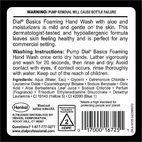 Dial Professional FIT Universal Manual Dispenser Refills For Dry Skin - 1.27 quart - Pump Dispenser - Bacteria Remover - Hand, Commercial - Moisturizing - Antibacterial - Green - Drip Resistant - 3 / Carton (16726CT)