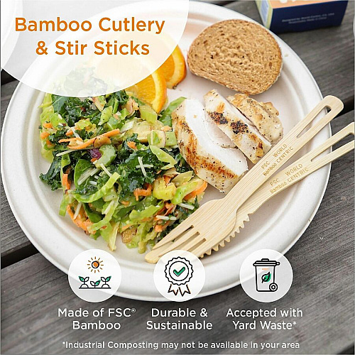 World Centric Compostable Bamboo Stir Sticks (SRBB75)