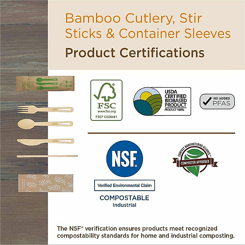World Centric Compostable Bamboo Stir Sticks (SRBB75)