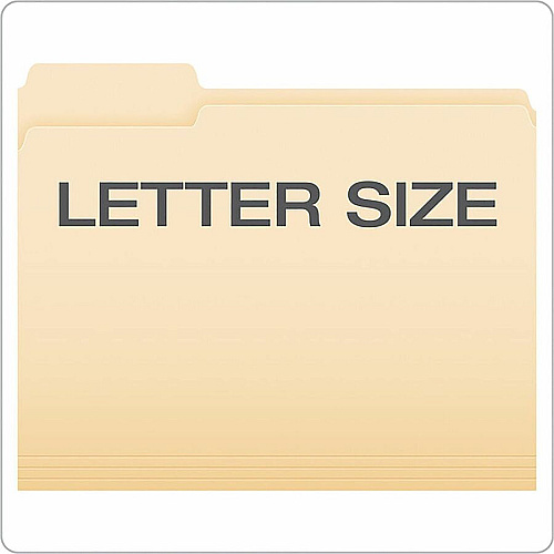 Business Source 1/3 Tab Cut Letter Top Tab File Folder (18103)