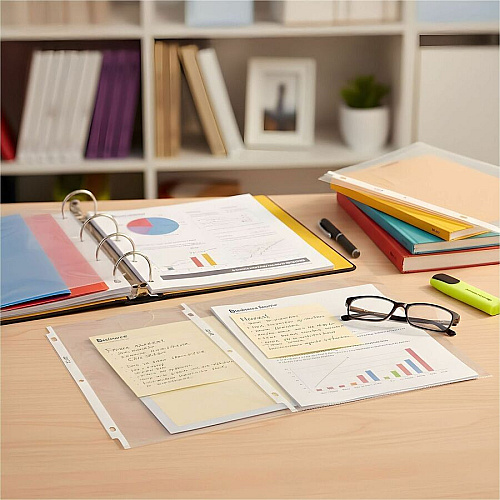 Business Source Nonglare Top-Loading Sheet Protectors (21127)