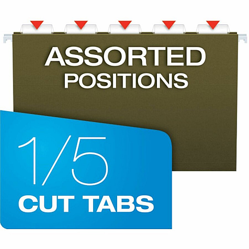Business Source 1/5 Tab Cut Legal Hanging Folder (34111)