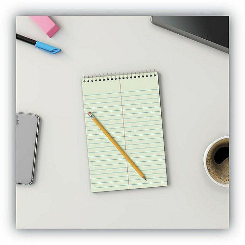 Business Source Green Tint Steno Notebook (26743)