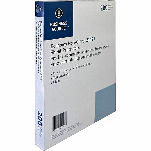 Business Source Nonglare Top-Loading Sheet Protectors (21127CT)