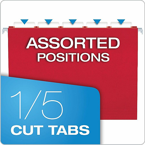 Business Source 1/5 Tab Cut Letter Hanging Folder (34112)