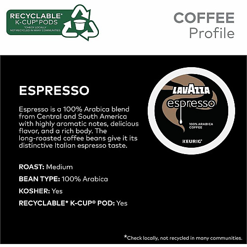 Lavazza K-Cup, Pod, Ground Espresso Italiano K-Cup Coffee Pods (0451)