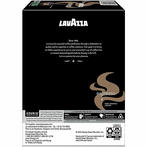 Lavazza K-Cup, Pod, Ground Espresso Italiano K-Cup Coffee Pods (0451)