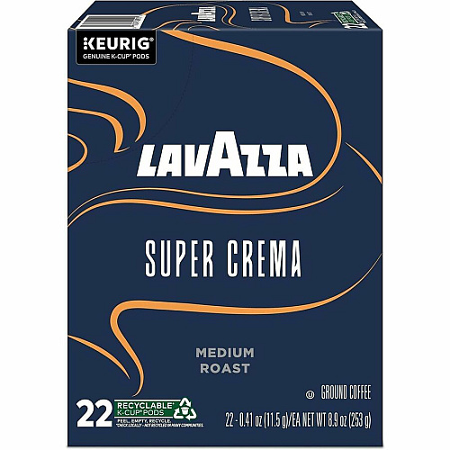 Lavazza K-Cup, Pod, Ground Super Crema K-Cup Coffee Pods (0911)