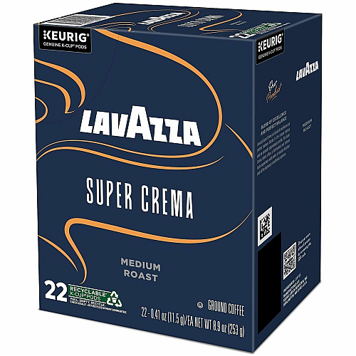Lavazza K-Cup, Pod, Ground Super Crema K-Cup Coffee Pods (0911)