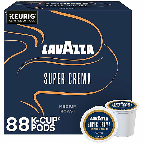 Lavazza K-Cup, Pod, Ground Super Crema K-Cup Coffee Pods (0911CT)