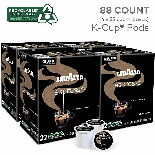 Lavazza K-Cup, Pod, Ground Espresso Italiano K-Cup Coffee Pods (0451CT)