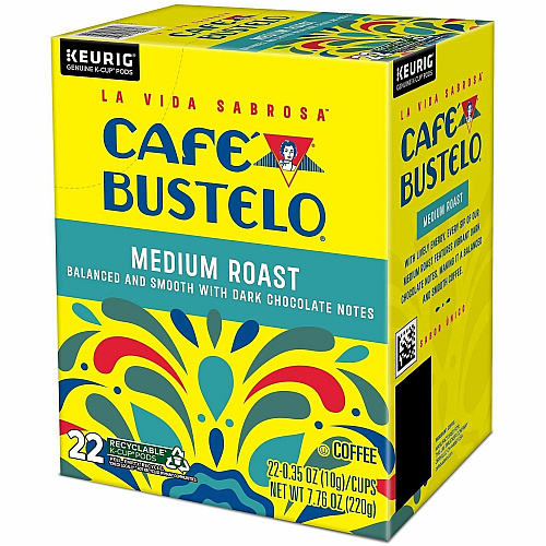 Cafe Bustelo Caf&eacute; Bustelo K-Cup, Pod Medium-Roast K-Cup Coffee Pods (2861CT)