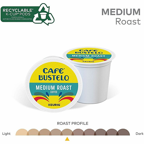 Cafe Bustelo Caf&eacute; Bustelo K-Cup, Pod Medium-Roast K-Cup Coffee Pods (2861CT)