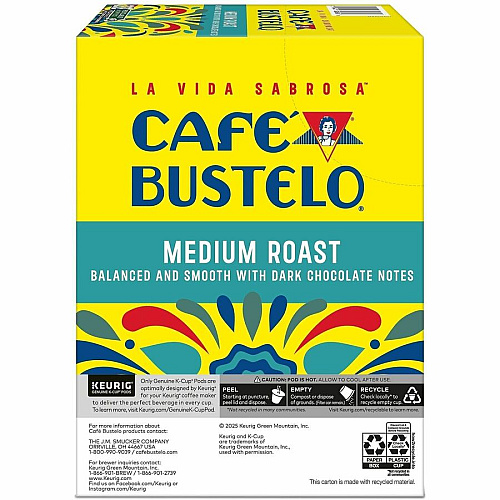 Cafe Bustelo Caf&eacute; Bustelo K-Cup, Pod Medium-Roast K-Cup Coffee Pods (2861CT)